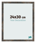 Photo Frame 24x30 cm Oxidized Metal MDF Bologna Front Size | Yourdecoration.com