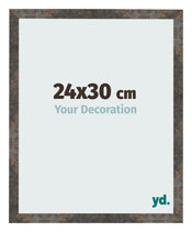 Photo Frame 24x30 cm Oxidized Metal MDF Bologna Front Size | Yourdecoration.com