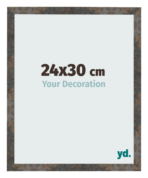 Photo Frame 24x30 cm Oxidized Metal MDF Bologna Front Size | Yourdecoration.com