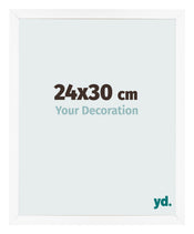 Photo Frame 24x30 cm White Matte MDF Bologna Front Size | Yourdecoration.com