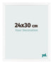 Photo Frame 24x30 cm White Matte MDF Bologna Front Size | Yourdecoration.com