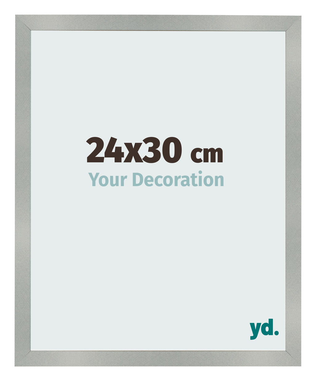 Photo Frame 24x30cm Aluminum Brushed MDF Bologna Front Size | Yourdecoration.com