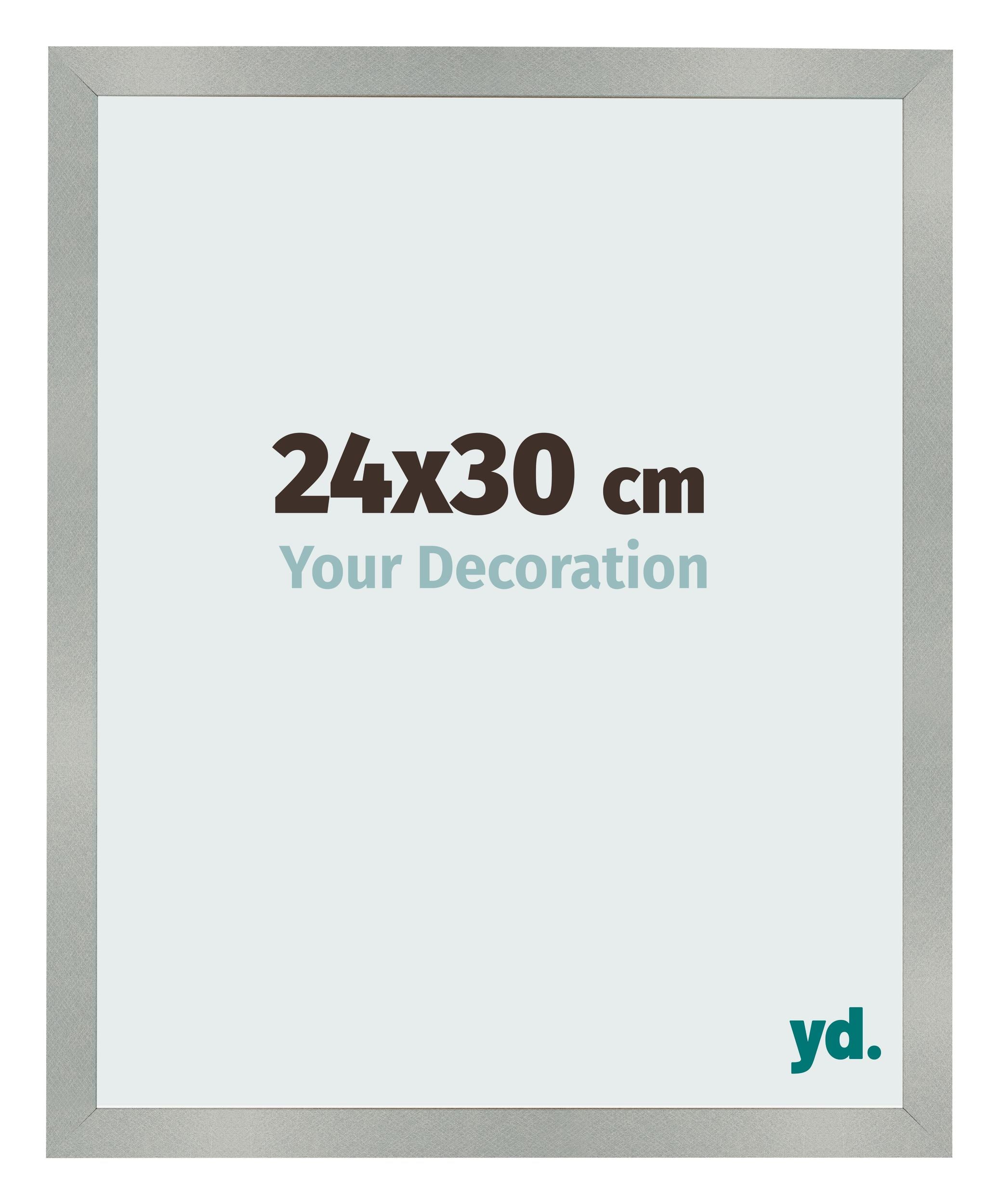 Photo Frame 24x30cm Aluminum Brushed MDF Bologna Front Size | Yourdecoration.com