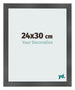 Photo Frame 24x30cm Black Silver Polished MDF Pisa Front Size | Yourdecoration.com