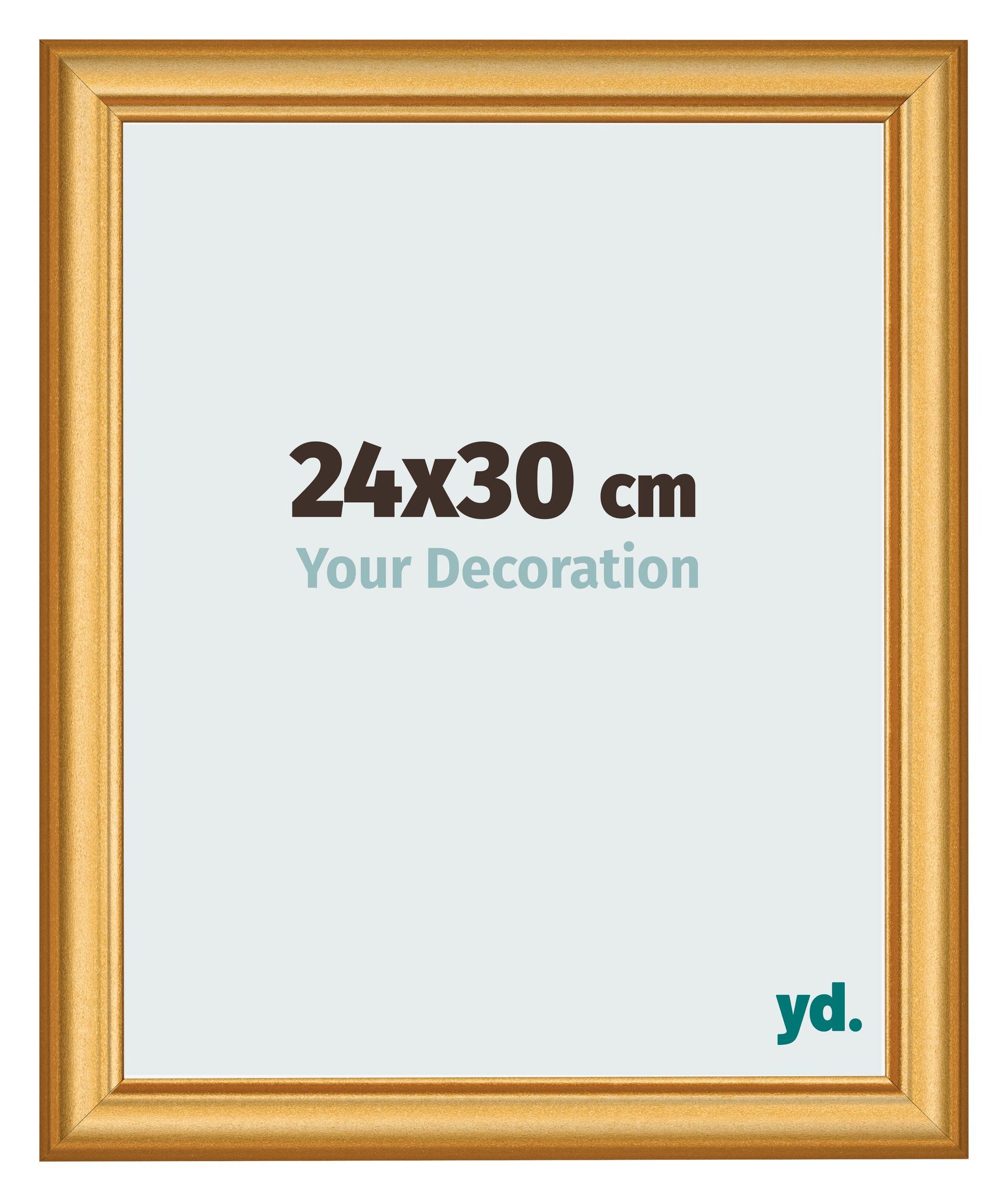 Photo Frame 24x30cm Gold Matte MDF Lazio Front Size | Yourdecoration.com