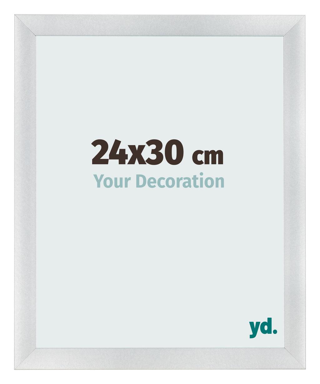 Photo Frame 24x30cm Silver Black Swept MDF Pisa Front Size | Yourdecoration.com