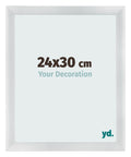 Photo Frame 24x30cm Silver Black Swept MDF Pisa Front Size | Yourdecoration.com
