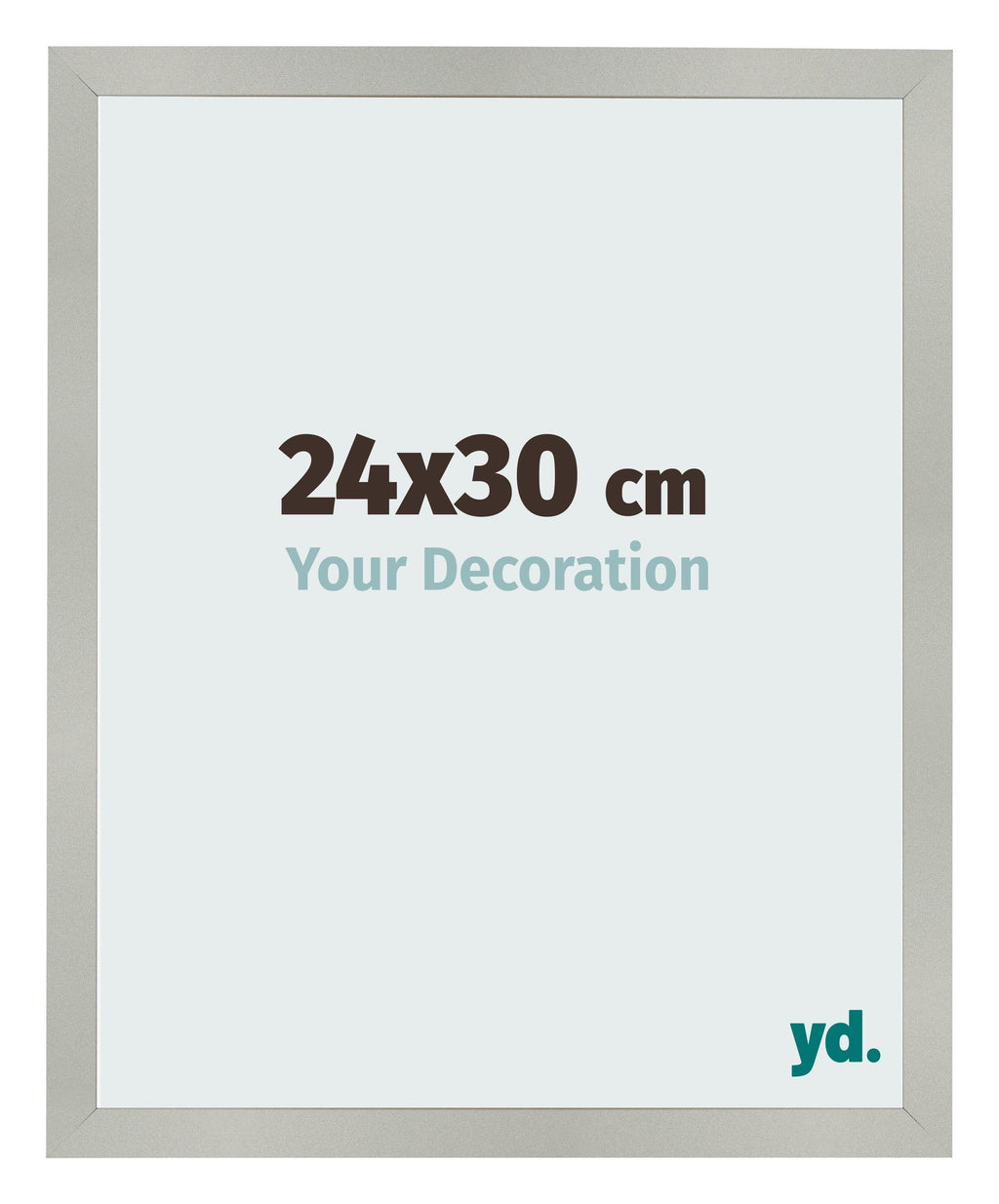 Photo Frame 24x30cm Silver Matte MDF Bologna Front Size | Yourdecoration.com