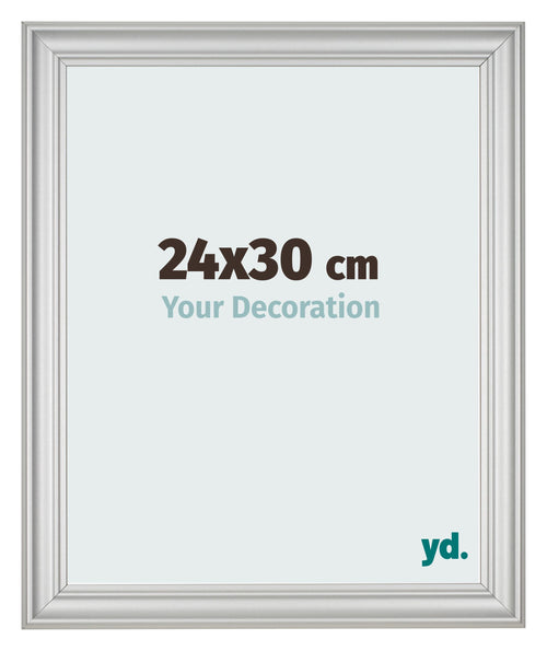 Photo Frame 24x30cm Silver Matte MDF Lazio Front Size | Yourdecoration.com