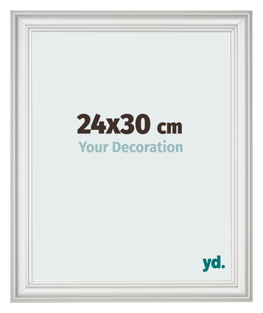 Photo Frame 24x30cm White Swept MDF Lazio Front Size | Yourdecoration.com