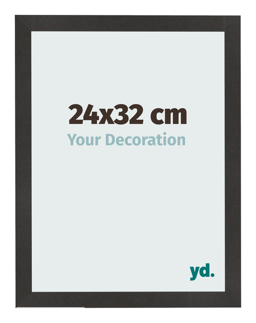 Photo Frame 24x32 cm Black Matte MDF Bologna Front Size | Yourdecoration.com