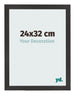 Photo Frame 24x32 cm Black Matte MDF Bologna Front Size | Yourdecoration.com