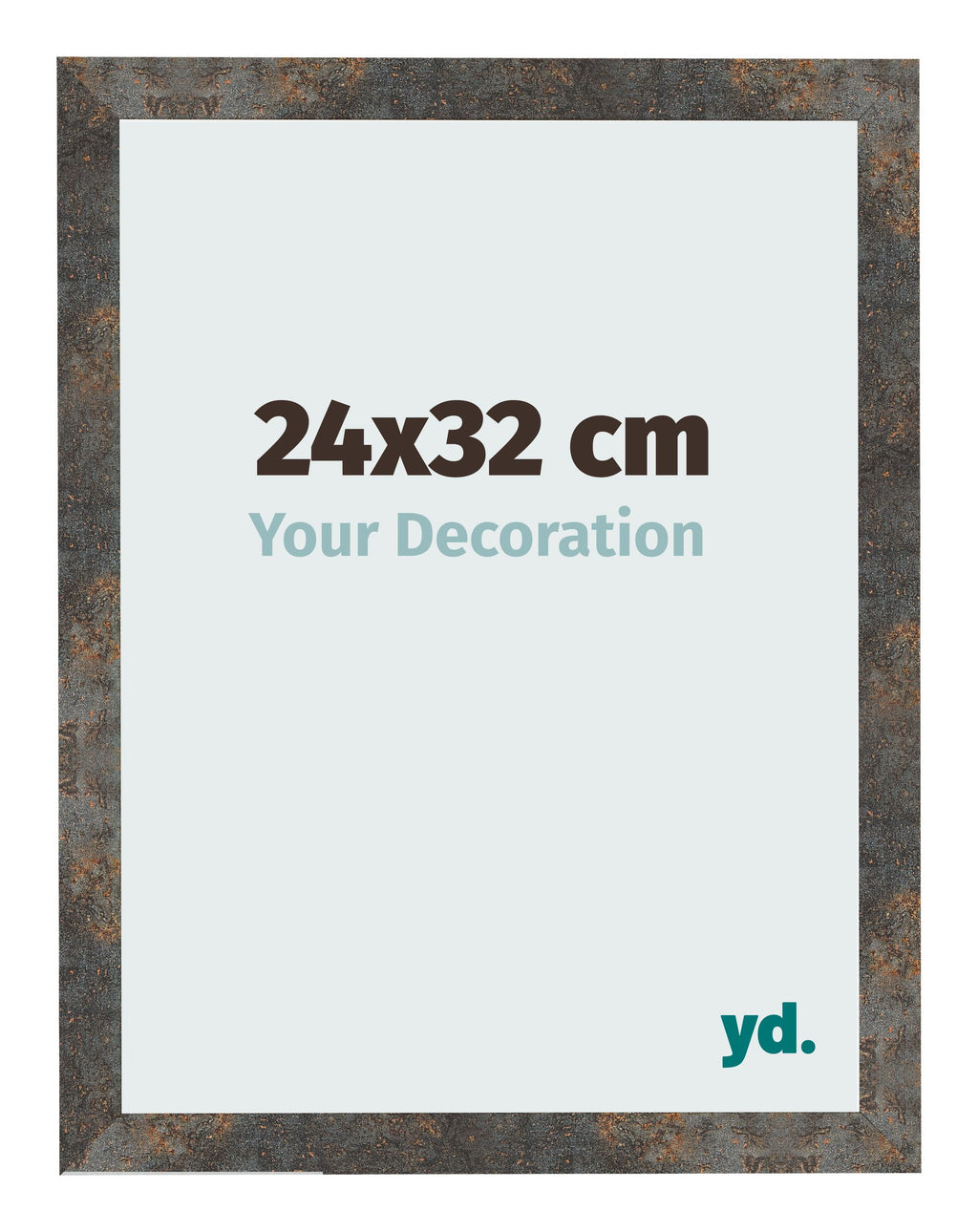 Photo Frame 24x32 cm Oxidized Metal MDF Bologna Front Size | Yourdecoration.com