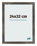 Photo Frame 24x32 cm Oxidized Metal MDF Bologna Front Size | Yourdecoration.com