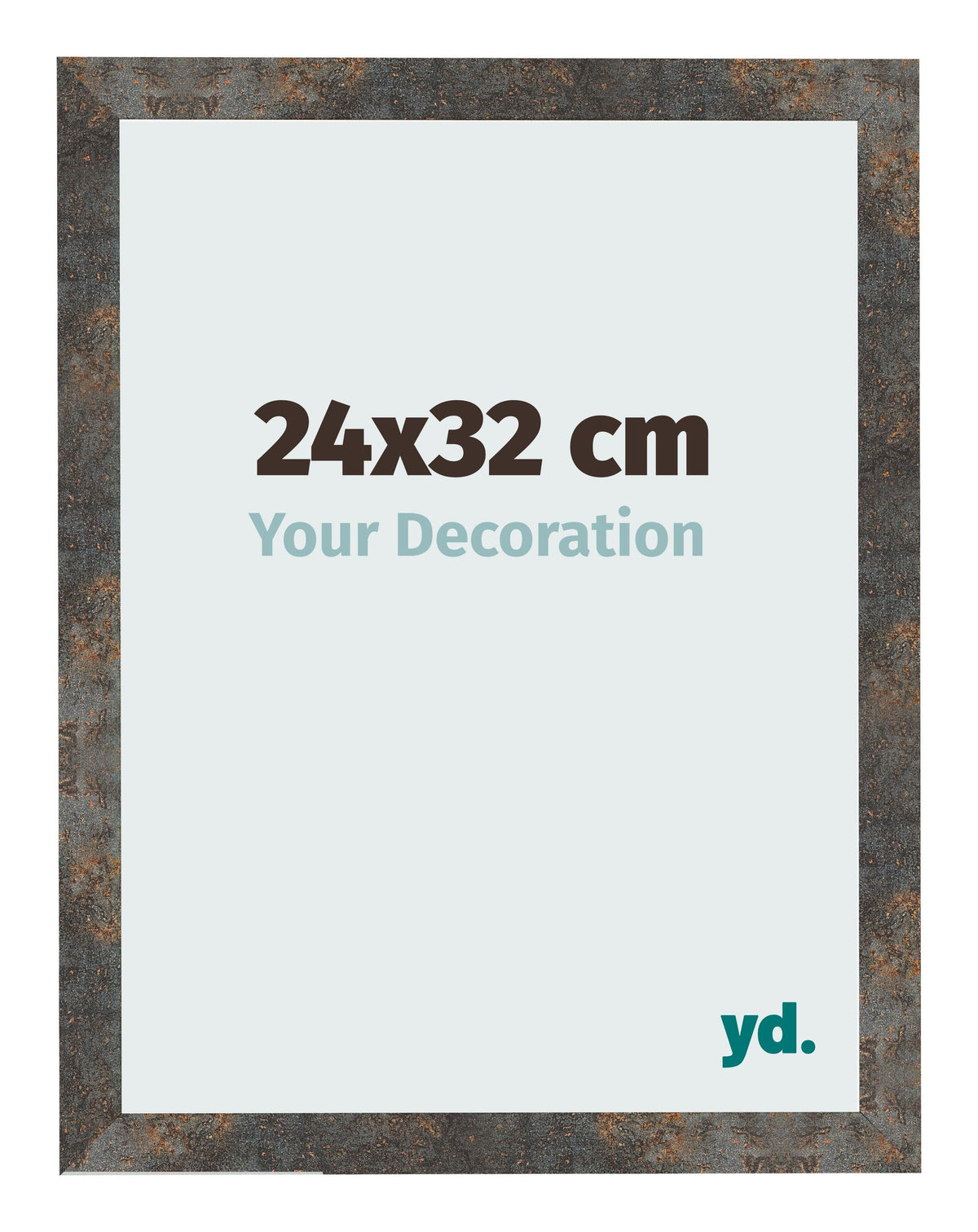Photo Frame 24x32 cm Oxidized Metal MDF Bologna Front Size | Yourdecoration.com