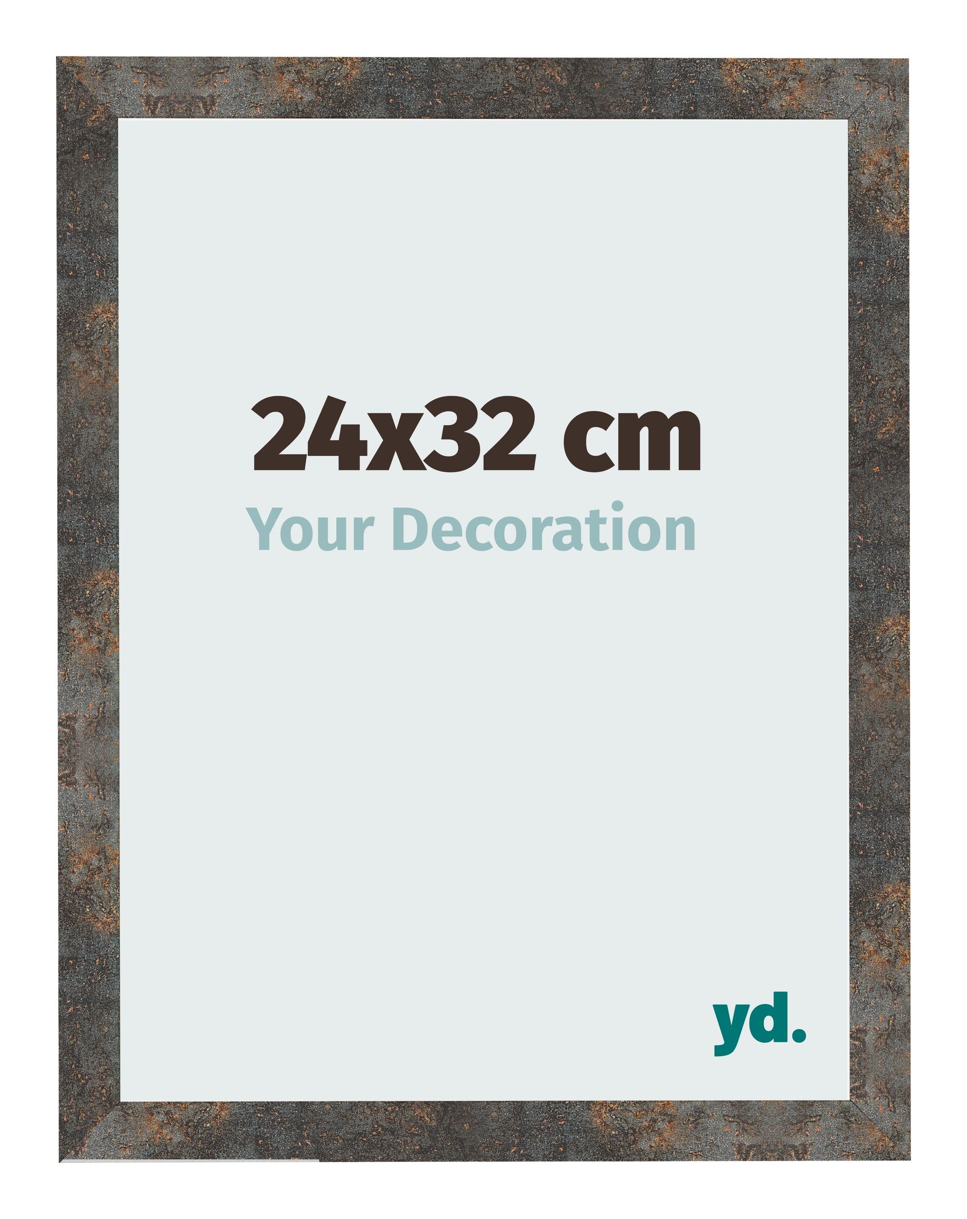 Photo Frame 24x32 cm Oxidized Metal MDF Bologna Front Size | Yourdecoration.com