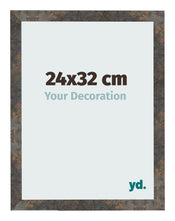 Photo Frame 24x32 cm Oxidized Metal MDF Bologna Front Size | Yourdecoration.com