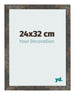 Photo Frame 24x32 cm Oxidized Metal MDF Bologna Front Size | Yourdecoration.com