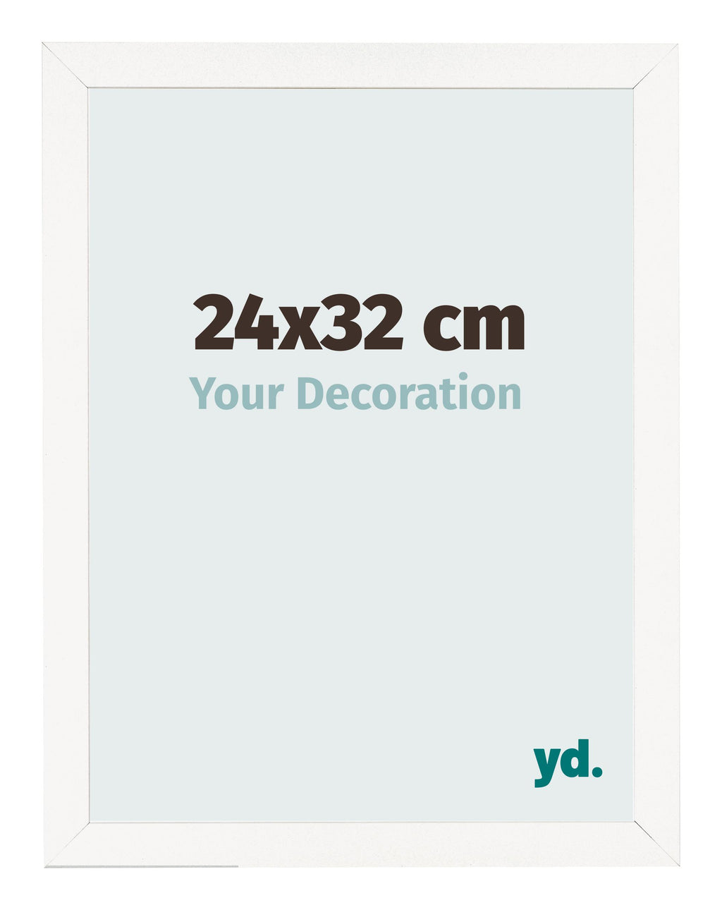 Photo Frame 24x32 cm White High Gloss MDF Bologna Front Size | Yourdecoration.com