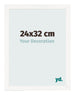 Photo Frame 24x32 cm White High Gloss MDF Bologna Front Size | Yourdecoration.com