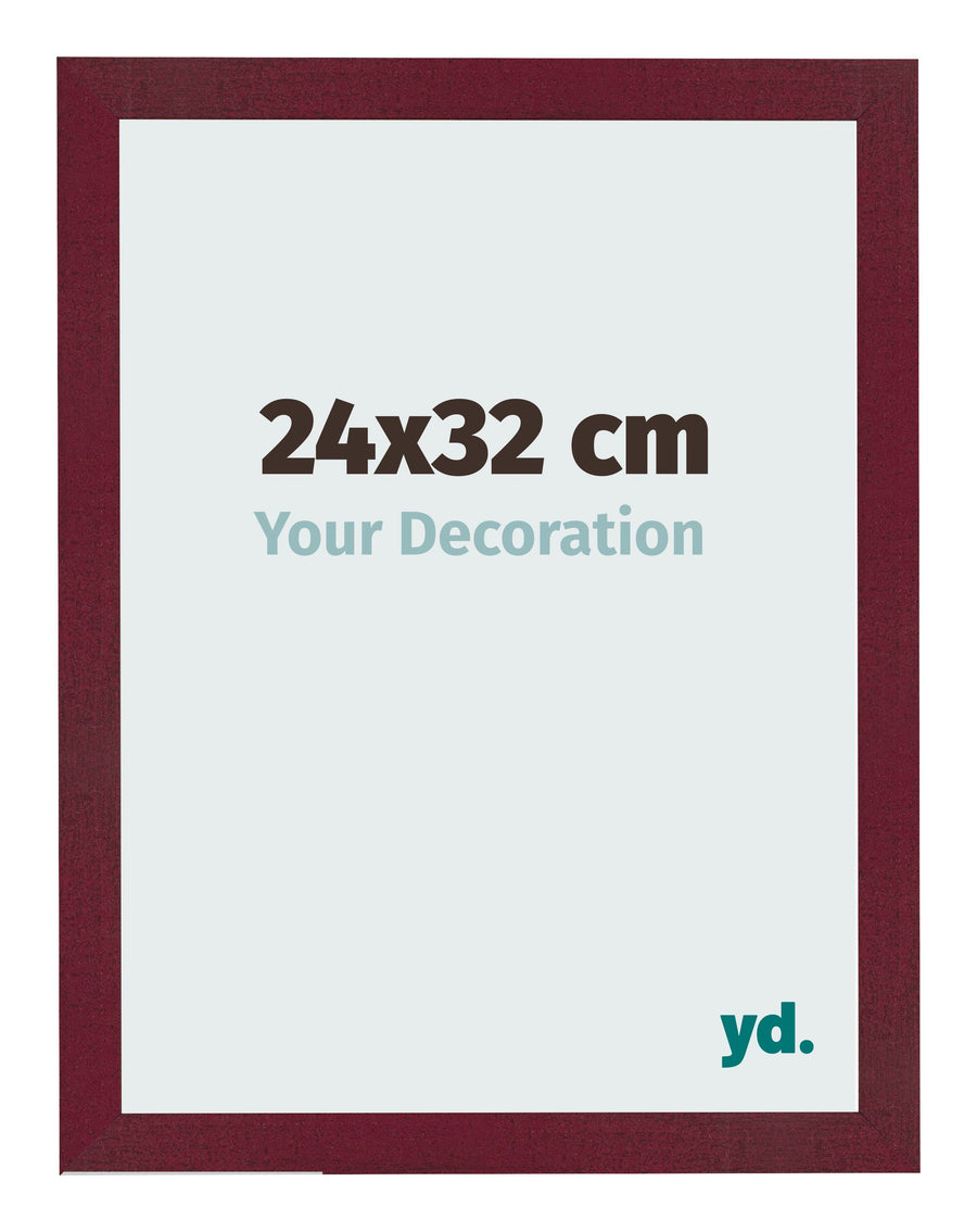 Photo Frame 24x32 cm Wine Red Swept MDF Bologna Front Size | Yourdecoration.com