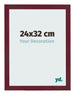 Photo Frame 24x32 cm Wine Red Swept MDF Bologna Front Size | Yourdecoration.com
