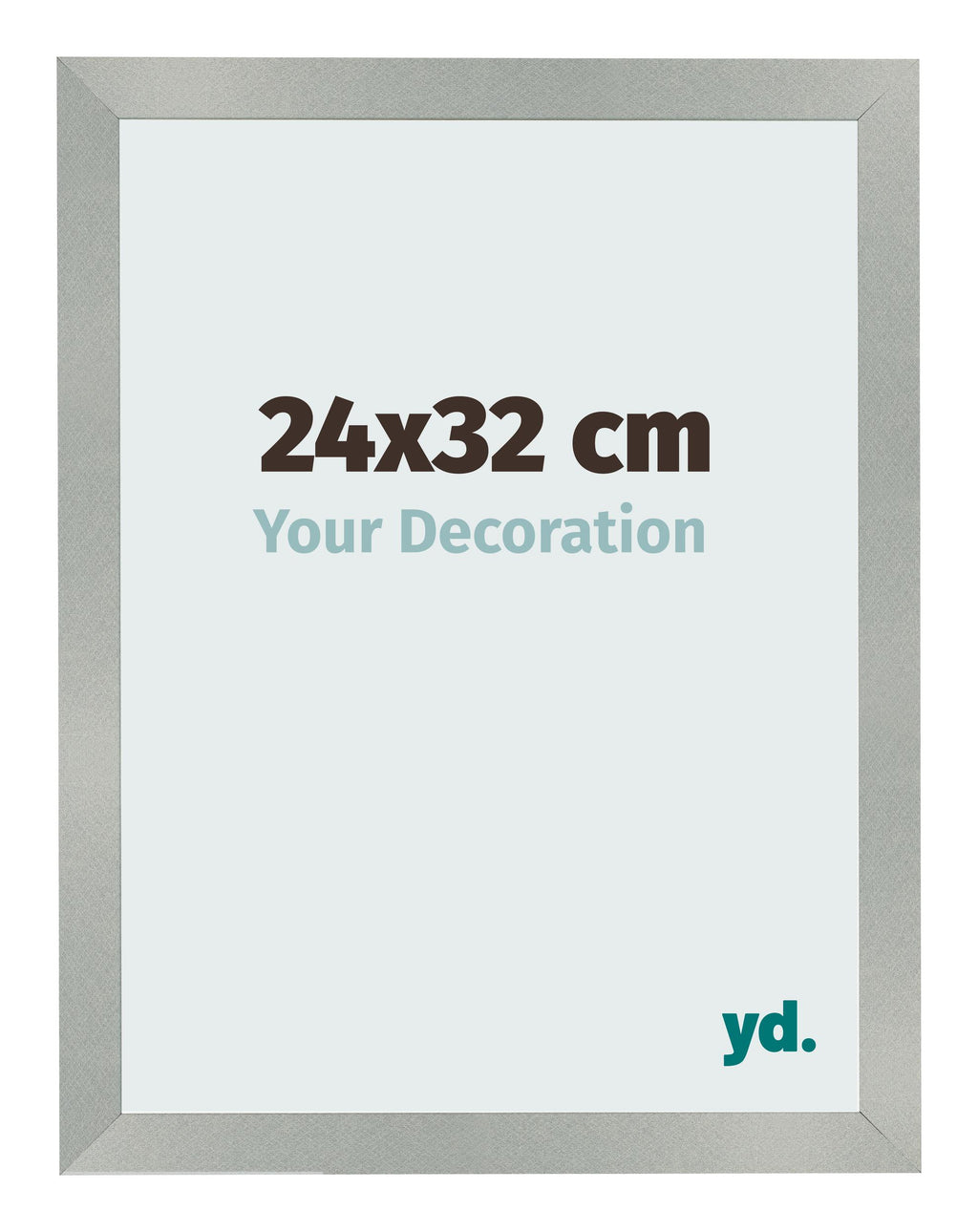 Photo Frame 24x32cm Aluminum Brushed MDF Bologna Front Size | Yourdecoration.com