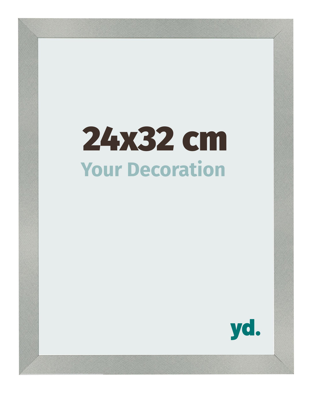 Photo Frame 24x32cm Aluminum Brushed MDF Bologna Front Size | Yourdecoration.com