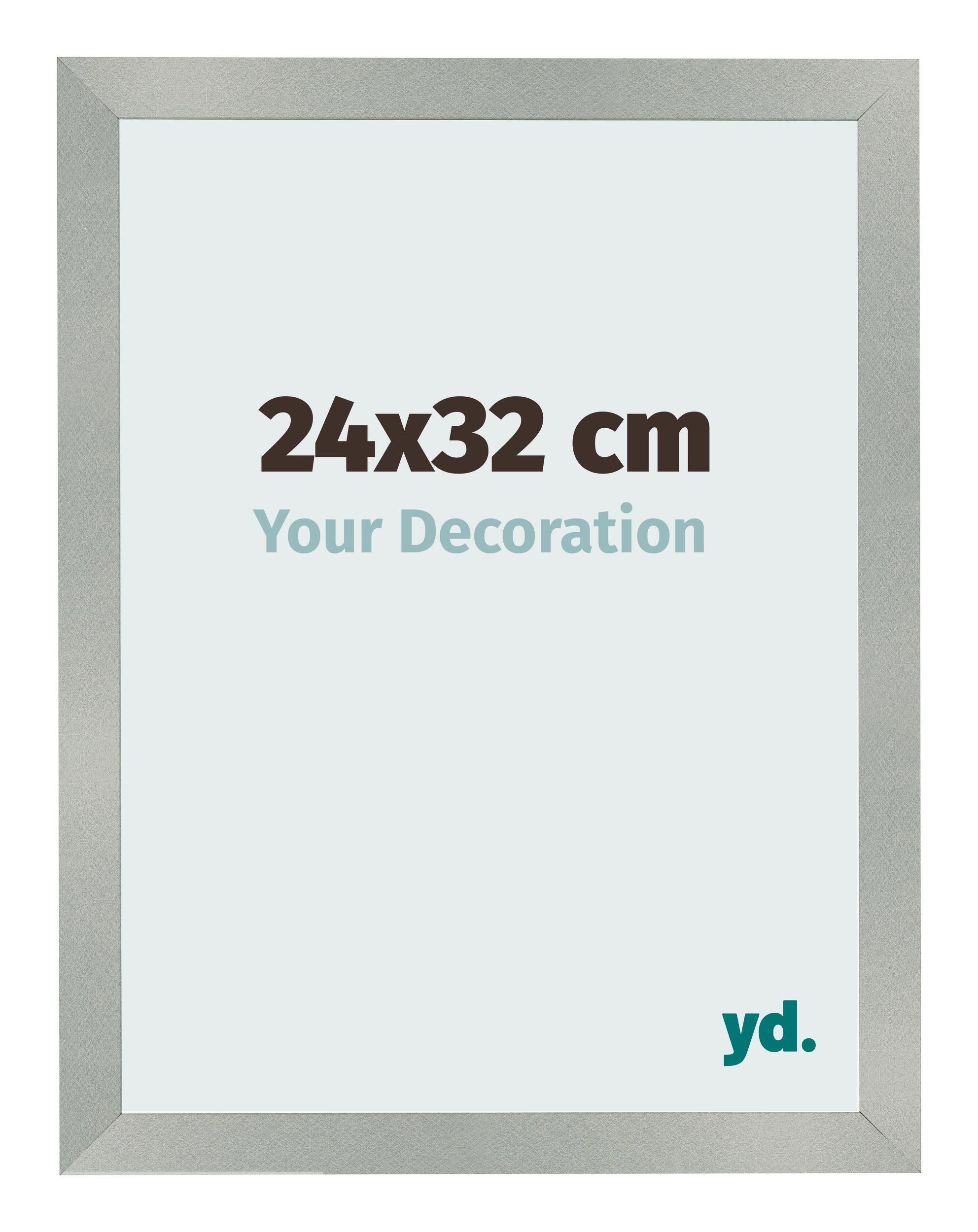 Photo Frame 24x32cm Aluminum Brushed MDF Bologna Front Size | Yourdecoration.com