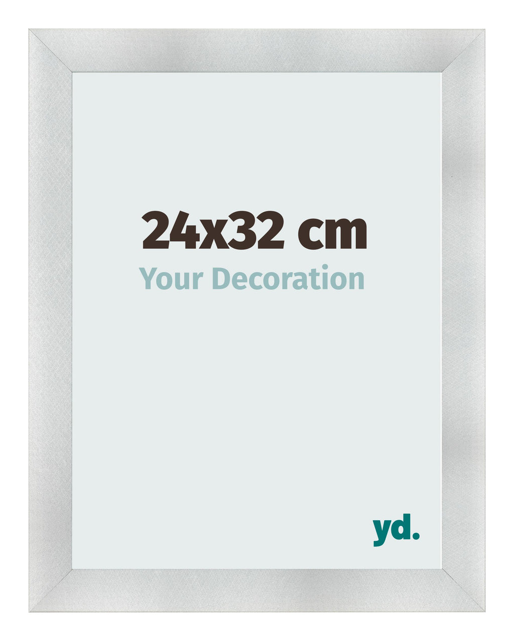 Photo Frame 24x32cm Aluminum Brushed MDF Pisa Front Size | Yourdecoration.com