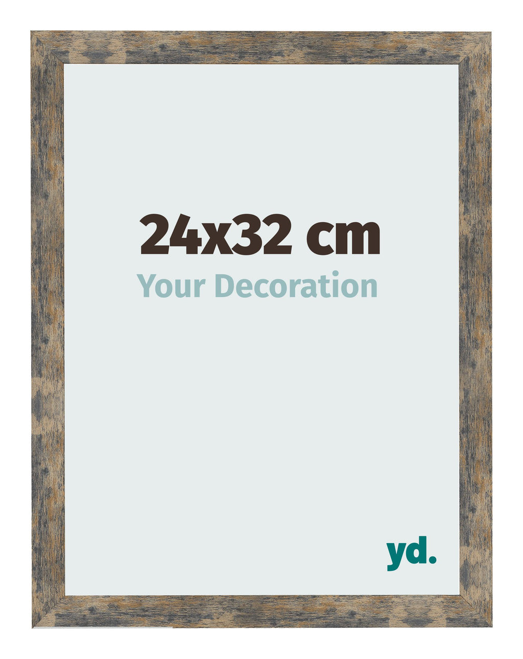 Photo Frame 24x32cm Blue Gold Melange MDF Bologna Front Size | Yourdecoration.com