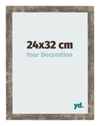 Photo Frame 24x32cm Blue Gold Melange MDF Bologna Front Size | Yourdecoration.com