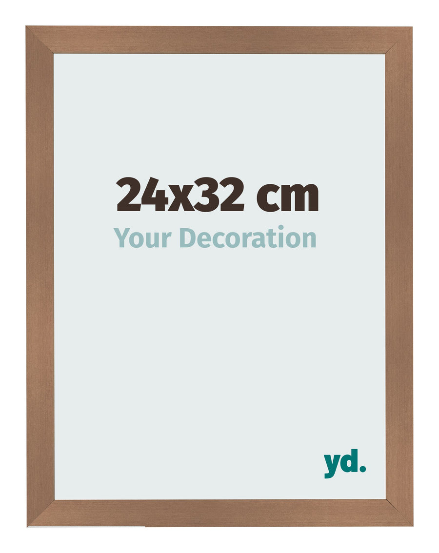 Photo Frame 24x32cm Copper Design MDF Bologna Front Size | Yourdecoration.com