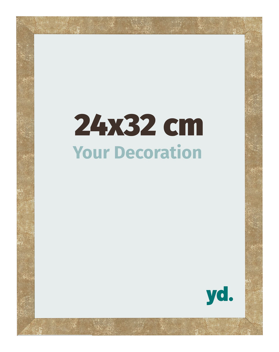 Photo Frame 24x32cm Gold Antique MDF Bologna Front Size | Yourdecoration.com