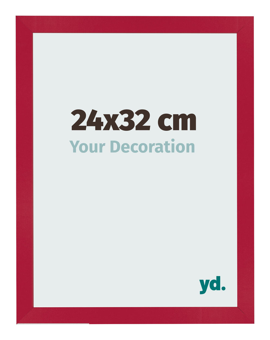 Photo Frame 24x32cm Red MDF Bologna Front Size | Yourdecoration.com