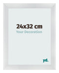 Photo Frame 24x32cm Silver Black Swept MDF Pisa Front Size | Yourdecoration.com