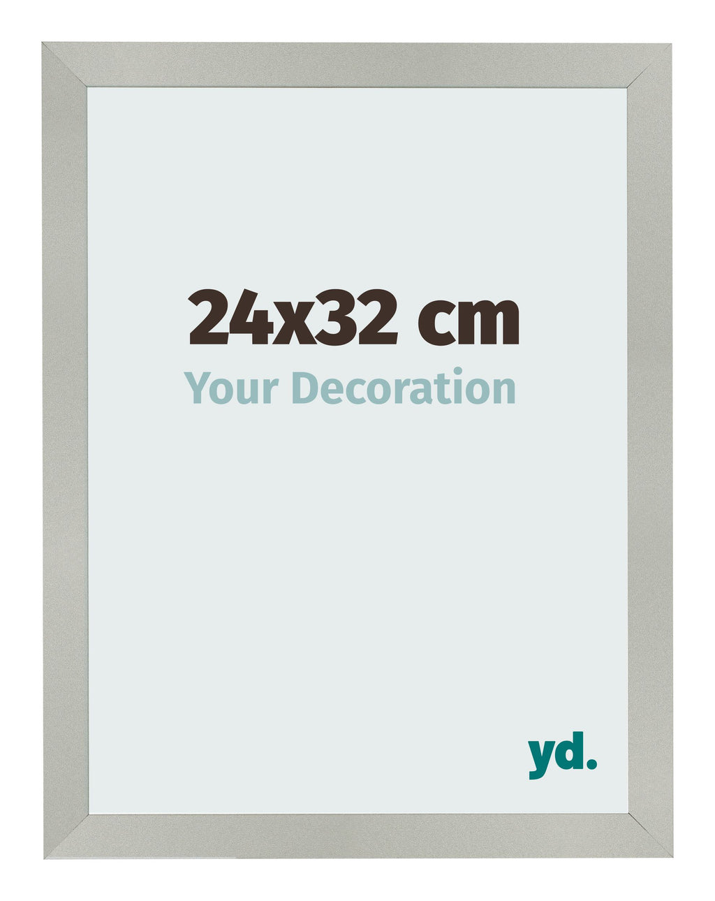 Photo Frame 24x32cm Silver Matte MDF Bologna Front Size | Yourdecoration.com
