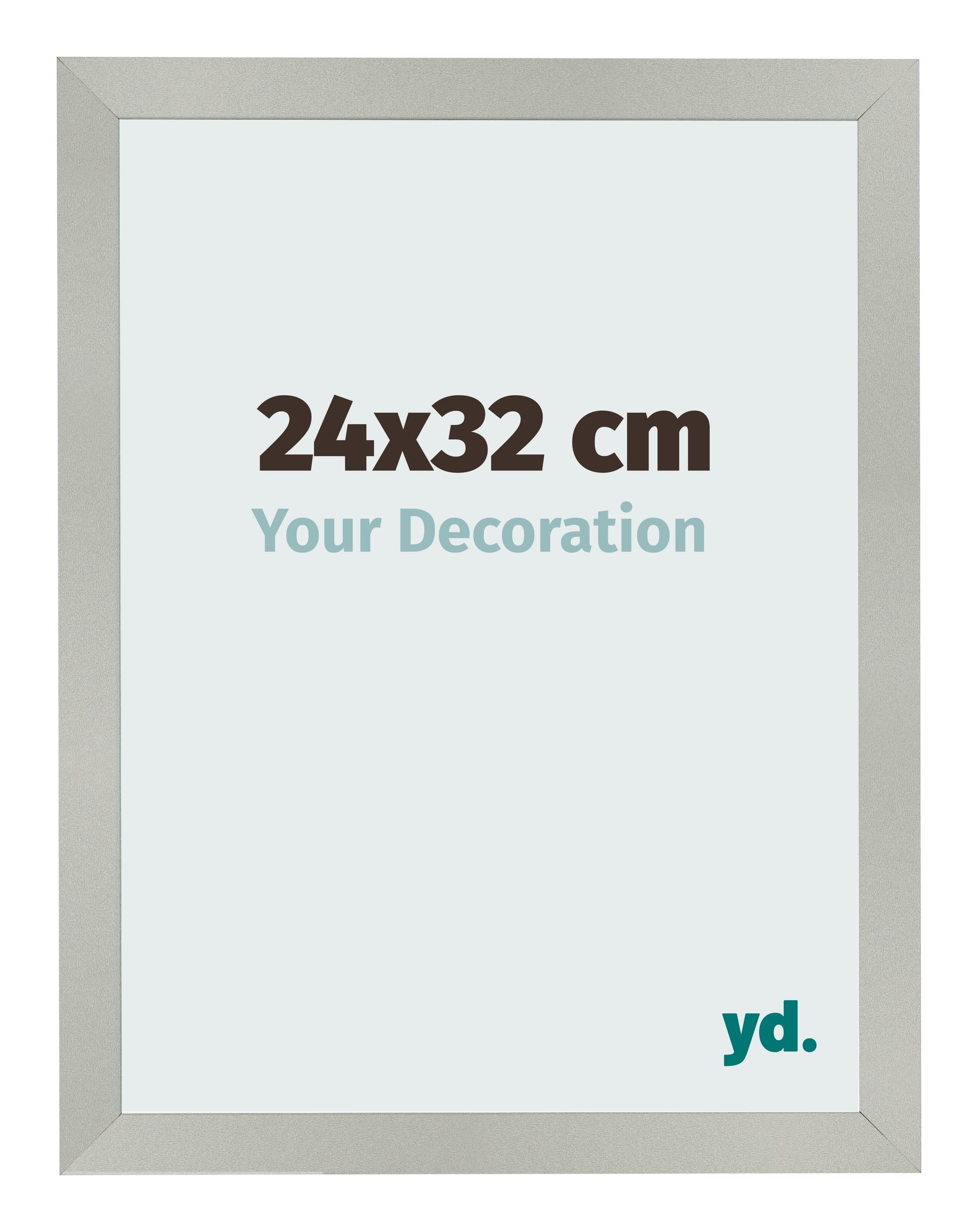 Photo Frame 24x32cm Silver Matte MDF Bologna Front Size | Yourdecoration.com
