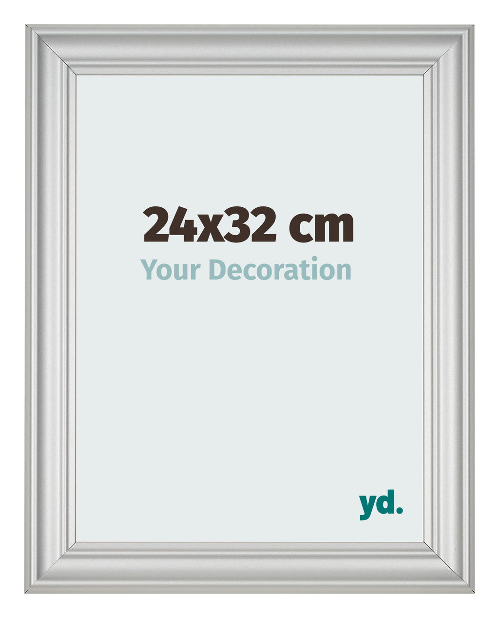 Photo Frame 24x32cm Silver Matte MDF Lazio Front Size | Yourdecoration.com