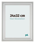 Photo Frame 24x32cm Silver Matte MDF Lazio Front Size | Yourdecoration.com