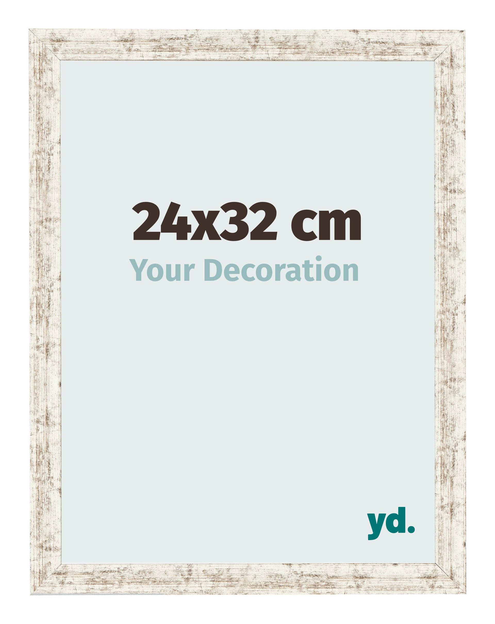 Photo Frame 24x32cm White Vintage MDF Bologna Front Size | Yourdecoration.com