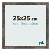 Photo Frame 25x25 cm Oxidized Metal MDF Bologna Front Size | Yourdecoration.com