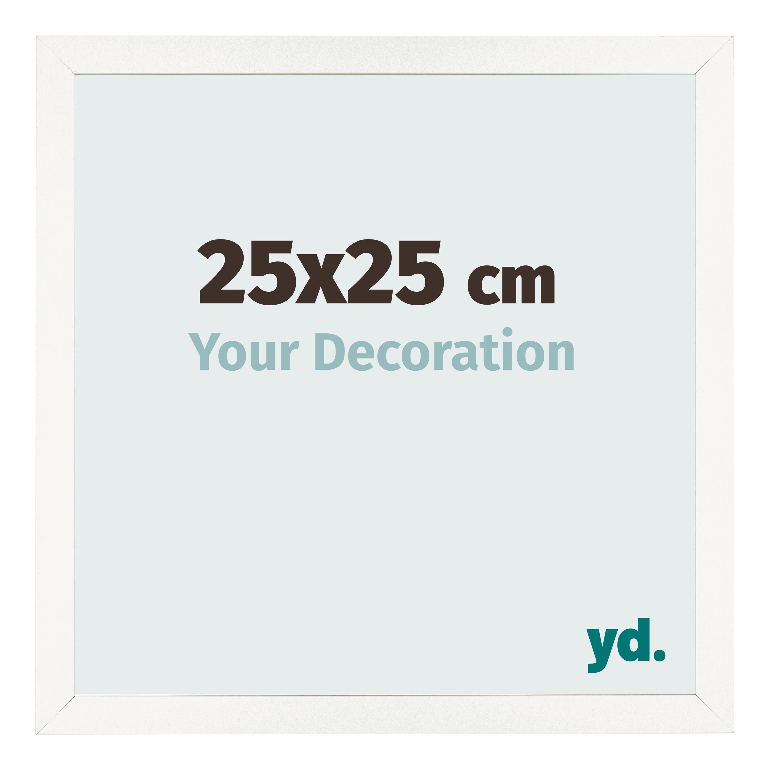 Photo Frame 25x25 cm White High Gloss MDF Bologna Front Size | Yourdecoration.com