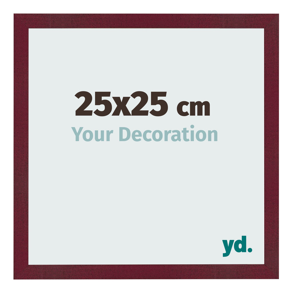 Photo Frame 25x25 cm Wine Red Swept MDF Bologna Front Size | Yourdecoration.com