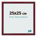 Photo Frame 25x25 cm Wine Red Swept MDF Bologna Front Size | Yourdecoration.com