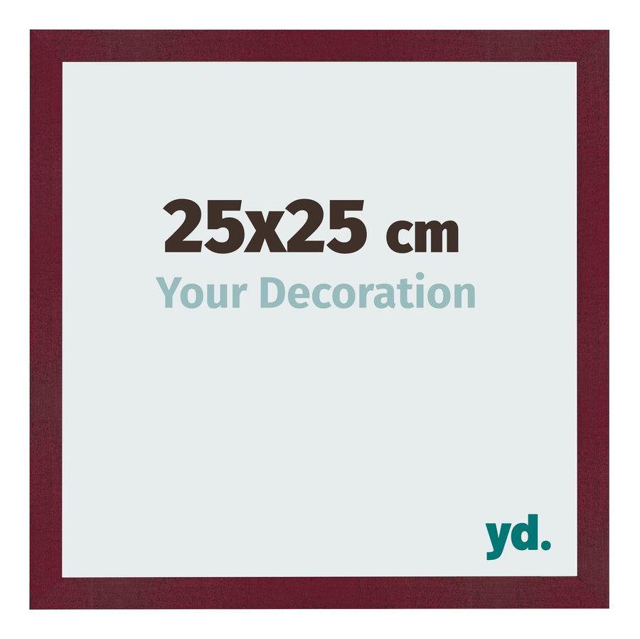 Photo Frame 25x25 cm Wine Red Swept MDF Bologna Front Size | Yourdecoration.com