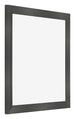Photo Frame 25x25cm Black Silver Polished MDF Pisa Front Oblique | Yourdecoration.com