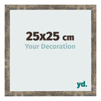 Photo Frame 25x25cm Blue Gold Melange MDF Bologna Front Size | Yourdecoration.com