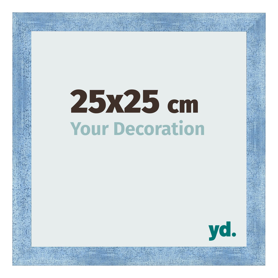 Photo Frame 25x25cm Clear Blue Swept MDF Pisa Front Size | Yourdecoration.com