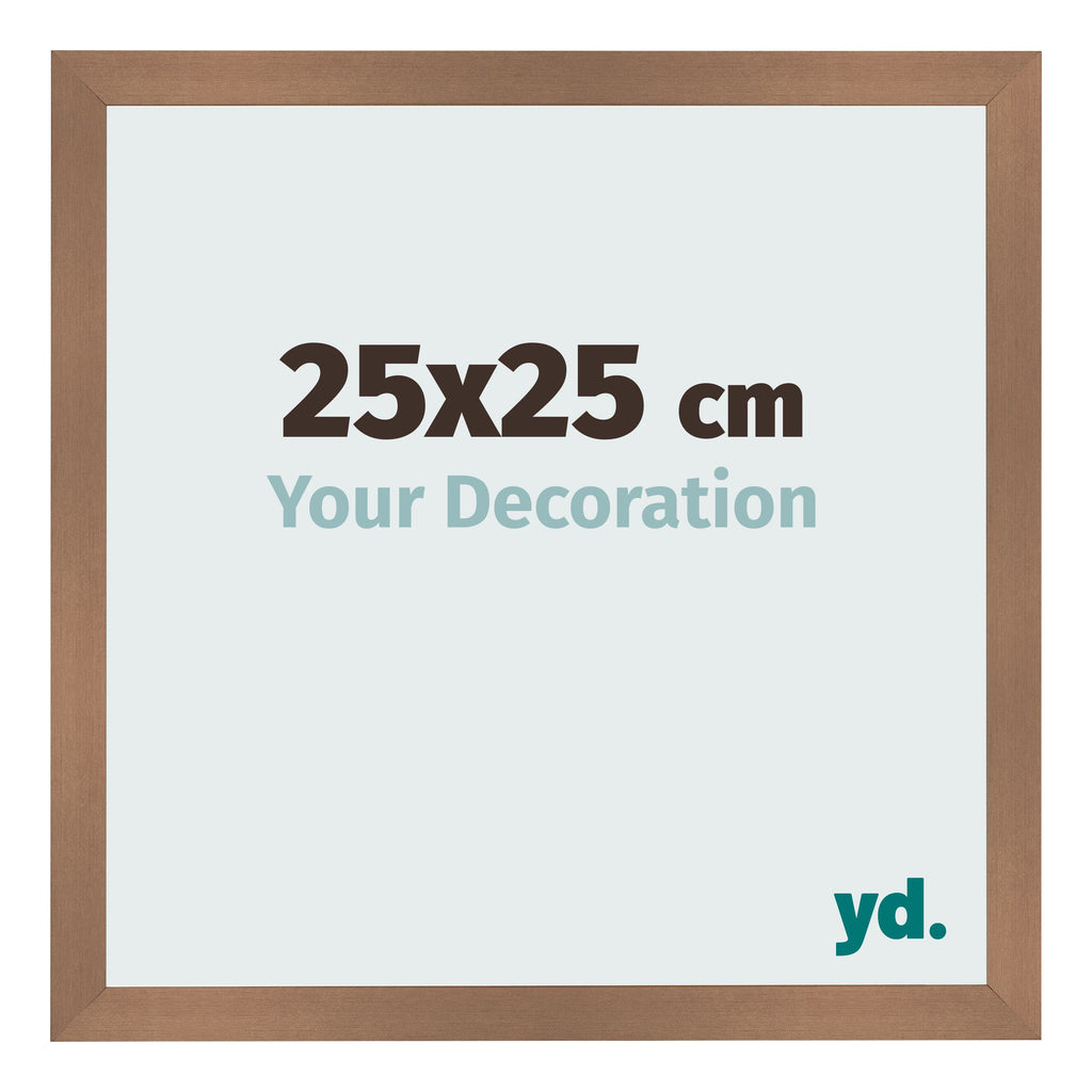Photo Frame 25x25cm Copper Design MDF Bologna Front Size | Yourdecoration.com